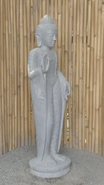 Artikelbild 4 des Artikels “Stehender Buddha - Abhaya Mudra aus Riverstone, ca. 155 cm hoch “